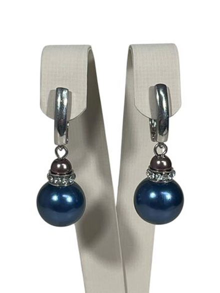 Серьги синяя жемчужина
