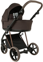 Детская коляска Roan Sol Vintage Luxury 2.0 3 в 1 с автокреслом Tutis Elo Lux EduSky Black VIN 04/TC Turkish Coffe/Bronze/руч.Cappuccino