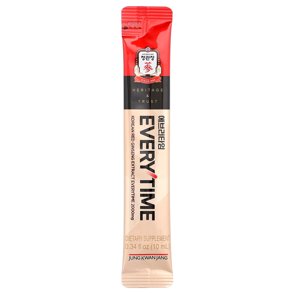 JungKwanJang, Экстракт корейского красного женьшеня, на каждый прием, 30 стиков по 10 мл (0,34 жидк. Унции)