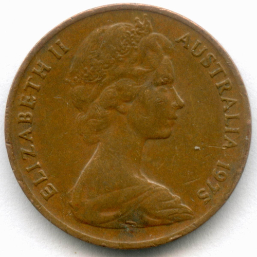 1 цент 1975 год. Австралия (Елизавета II). Карликовый летучий кускус. Бронза, диаметр 17.5 мм. XF-