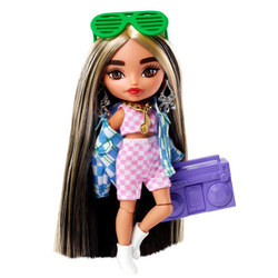 Barbie Extra Minis - Маленькая модная куколка в клетчатой курточке HGP64