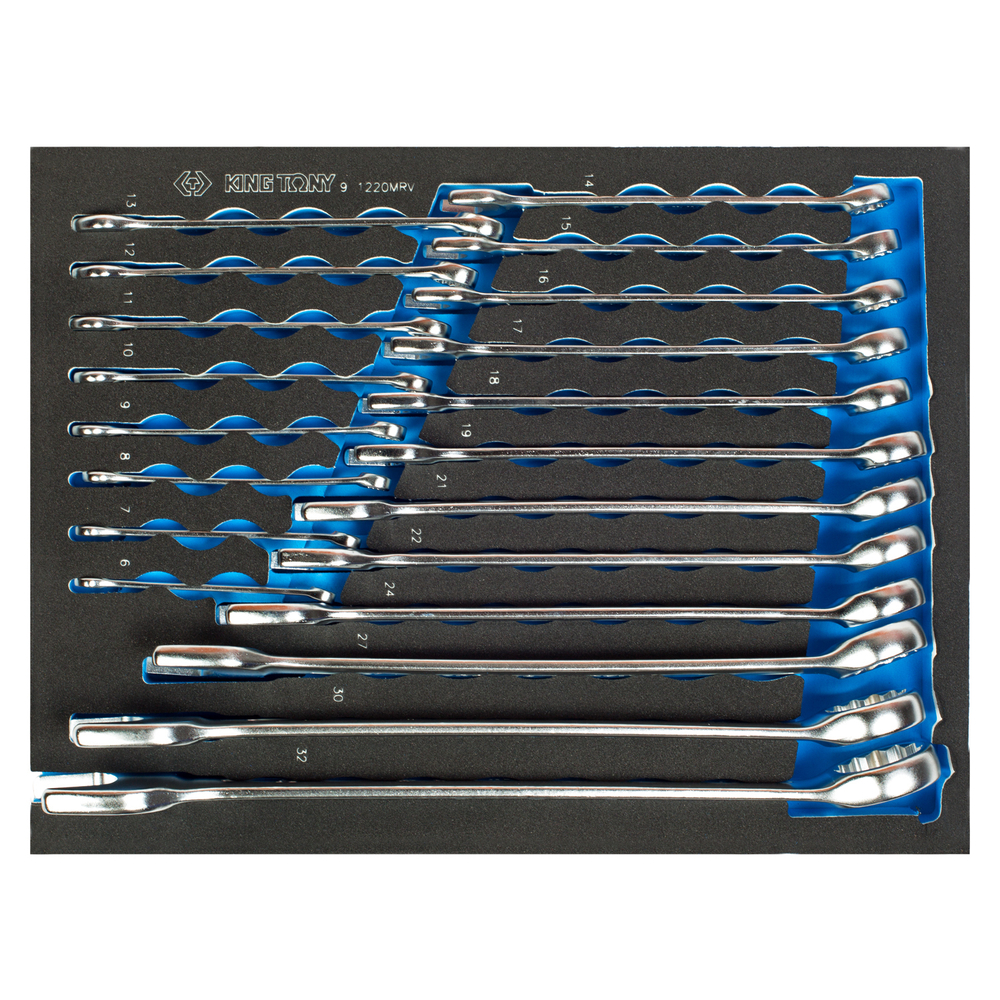 KING TONY (9-1220MRV) Набор комбинированных ключей, ложемент, 20 предметов