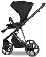 Детская коляска Roan Sol Vintage Luxury 2.0 3 в 1 с автокреслом Tutis Elo Lux EduSky Black VIN 05/CB Caviar Black/Nickel/руч.Black