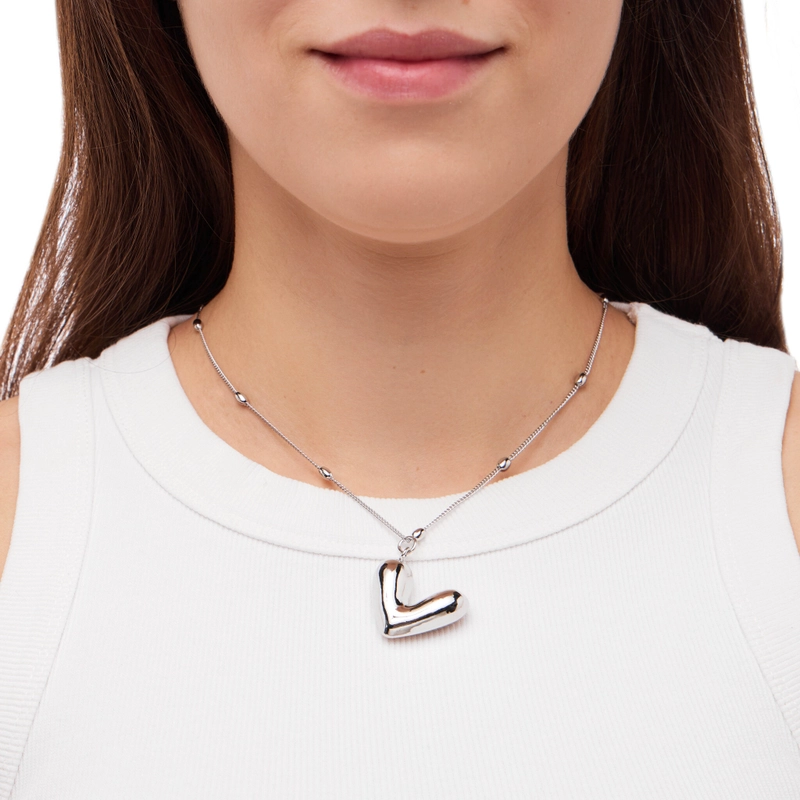 Колье Шикарное Сердце – Серебро