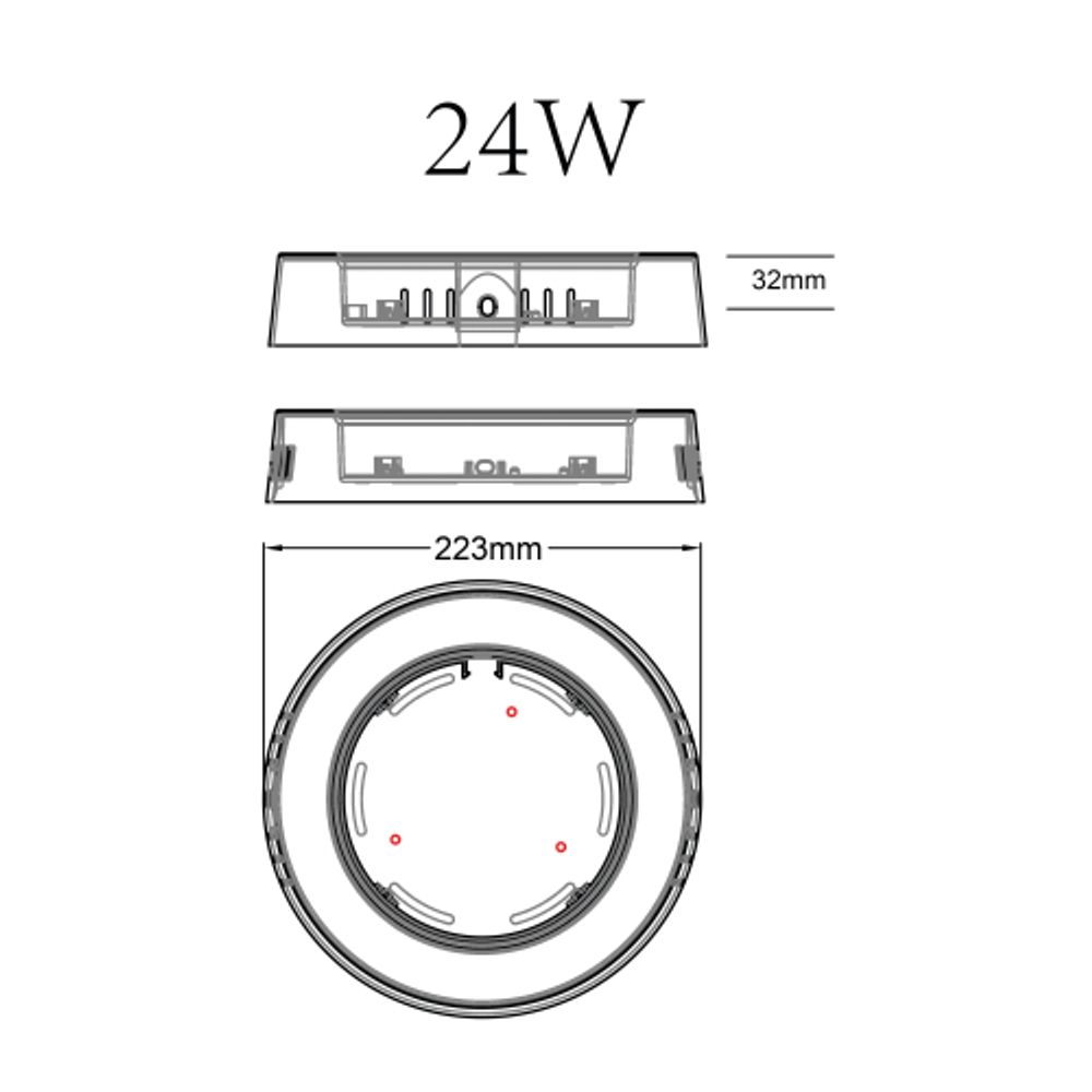 Светильник светодиодный ЭРА LED 19-24-4K накладной круглый 24Вт 4000К | Downlight