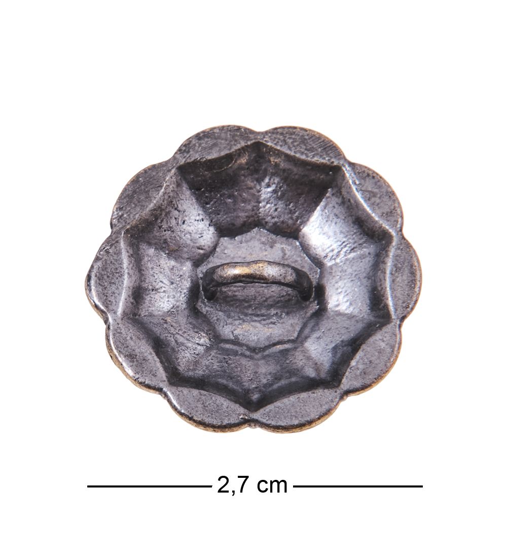 Народные промыслы AM-4196 Пуговица «Цветок» бол. (латунь, янтарь)