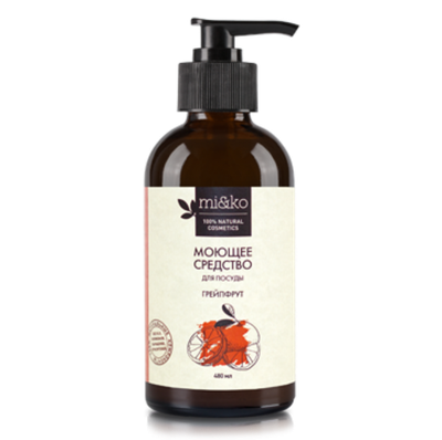 MI&KO Средство для мытья посуды Грейпфрут с дозатором, 0.48 кг