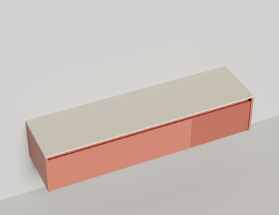 Подвесная тумба со столешницей Salini Domino 200x70 эмаль 27D120