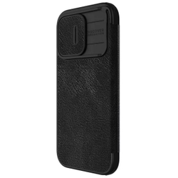 Кожаный чехол-книжка Nillkin Leather Qin Pro c защитой камеры для iPhone 15 Pro Max