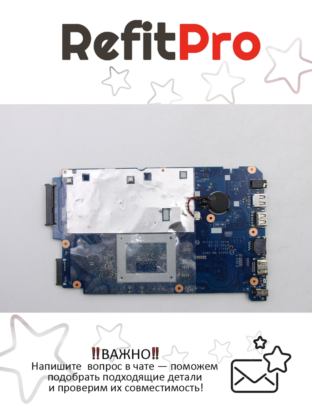 Материнская плата для ноутбука Lenovo ideapad 110-14IBR NM-A805 N3060 100M 2G-WIN UMA (5B20L77415), оригинал