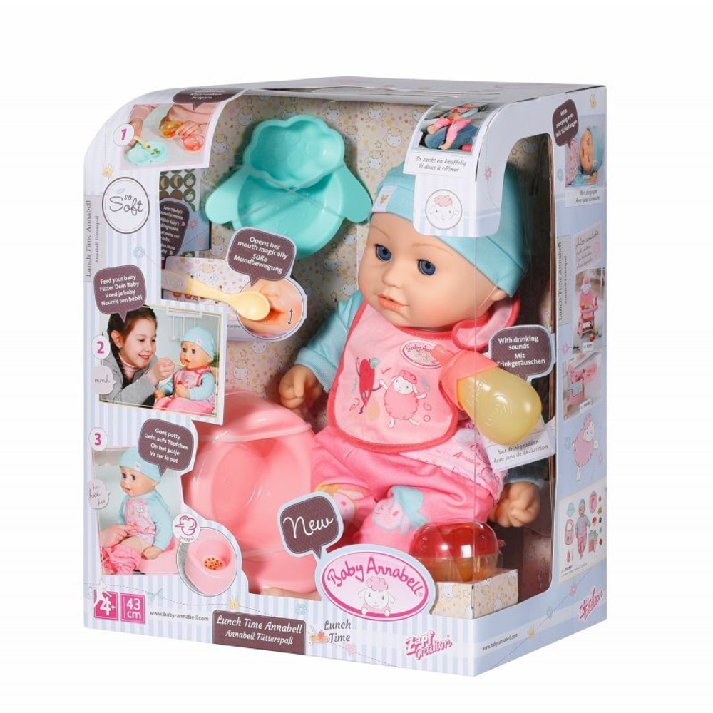 Annabell - Функциональная кукла Девочка 43 см. Пора обедать 702987