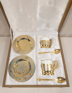 Кофейный набор на 2 персоны "Бирюза"