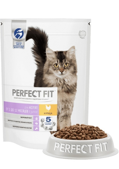 Сухой корм Perfect Fit Junior для котят, с курицей, 190 г