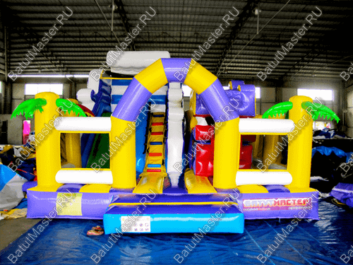 Надувной батут "Мульти-сафари-утка" 6*6*4 м