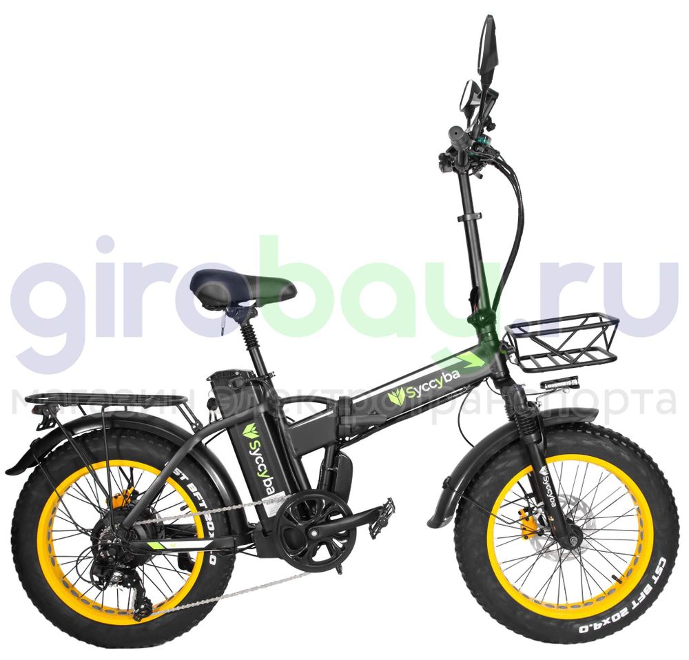 Электровелосипед Syccyba F10 Pro 2025 года (48V/15Ah) - Жёлтый обод фото №9