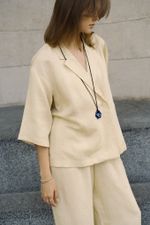 Подвес Цветок maxi на шнурке, синий, керамика