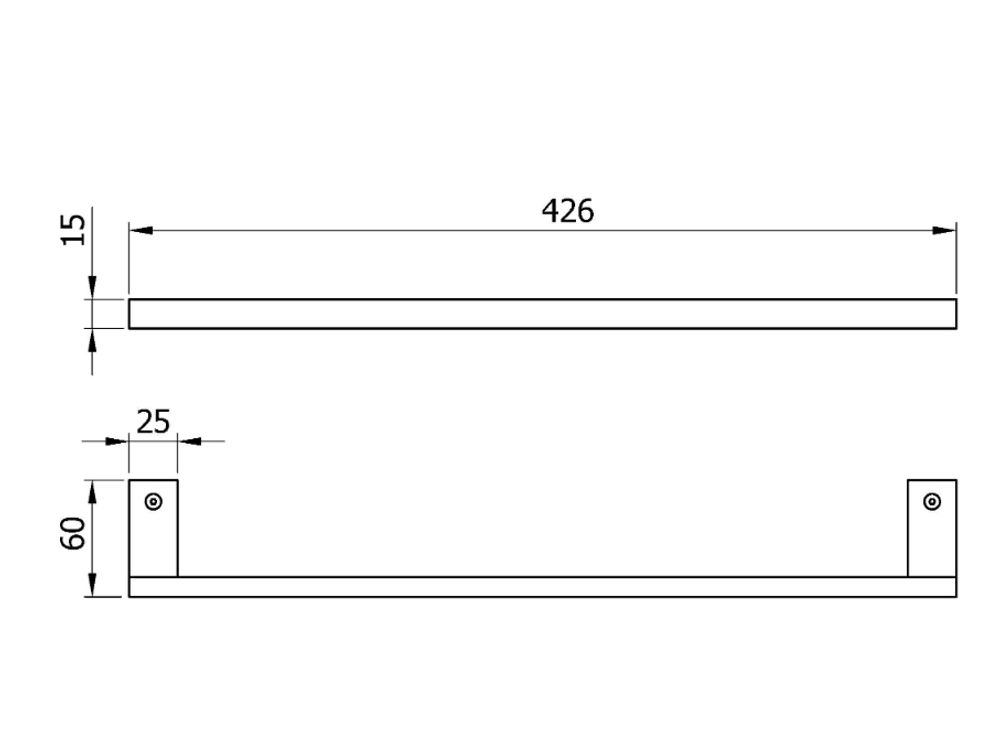 Полотенцедержатель 426 мм нерж. сталь CORINTO 16920.40.N чёрный