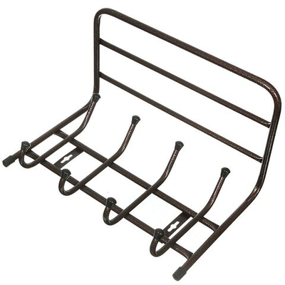 Вешалка настенная 4 крюч, с полкой, 26.5х40.5х24.5 см, Nika, ВП4, в асс