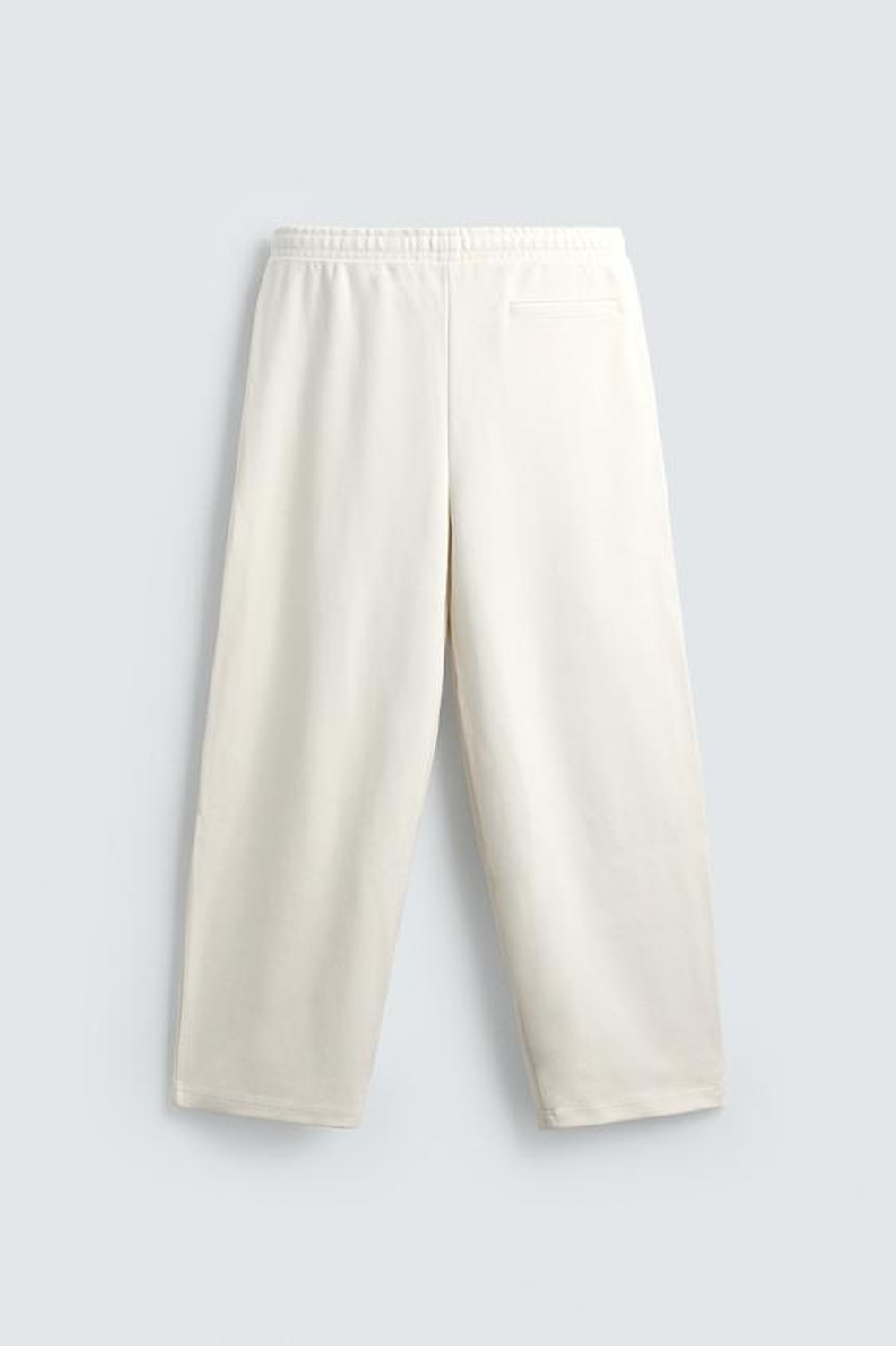 БРЮКИ-ДЖОГГЕРЫ WIDE FIT СО СКЛАДКАМИ, ЭКРЮ