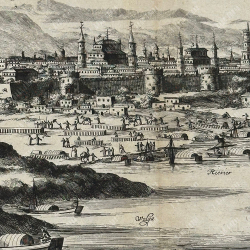 Ван дер Аа Питер. Астрахань. Гравюра на меди. Амстердам, 1696