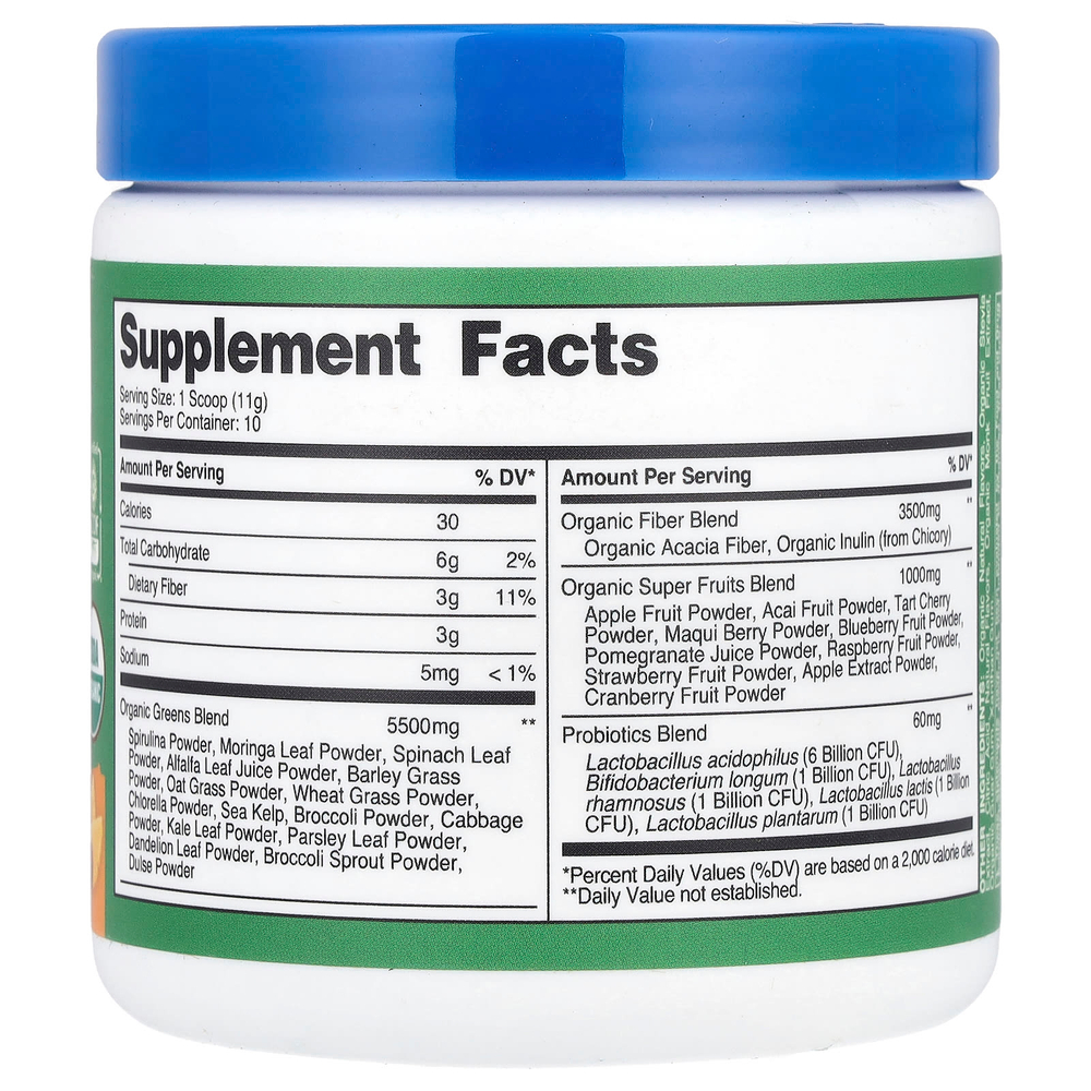 Nutricost, Органическая суперзеленая, апельсин и восход солнца, 114 г (4,1 унции)