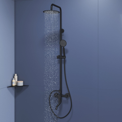 Душевая стойка черная со смесителем из стали RGW SP-24B