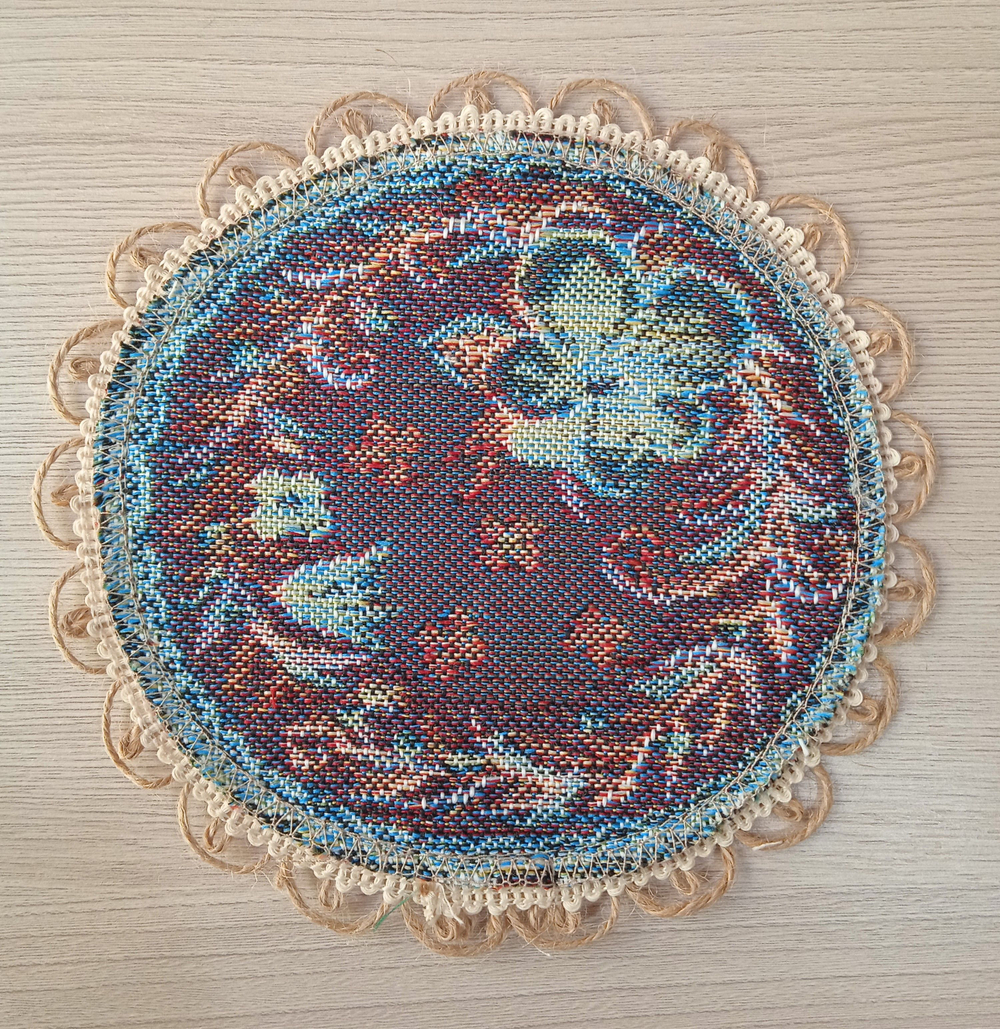 Набор гобеленовых салфеток Барбарис D15 см 10 шт