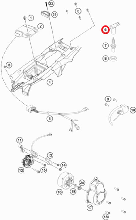 Колпачок свечи NGK KTM SX/EXC,HQ TC/TE,GAS GAS 85-300 2T
