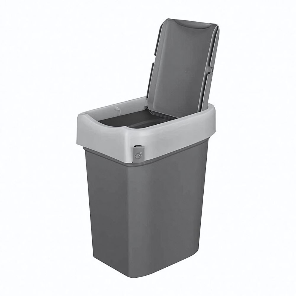 Контейнер для мусора с поворотной крышкой &quot;smart bin&quot; 10л (серый)