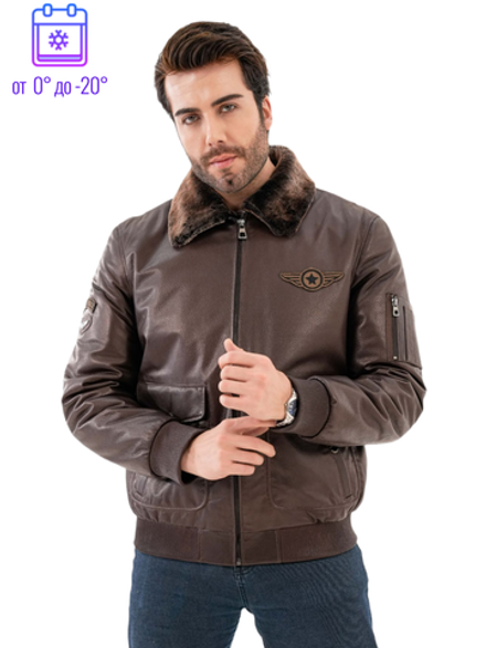 Куртка кожаная на меху 