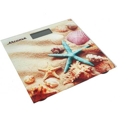 Весы 180 кг 26×26 см электронные напольные АКСИНЬЯ КС-6007 "Пляж"