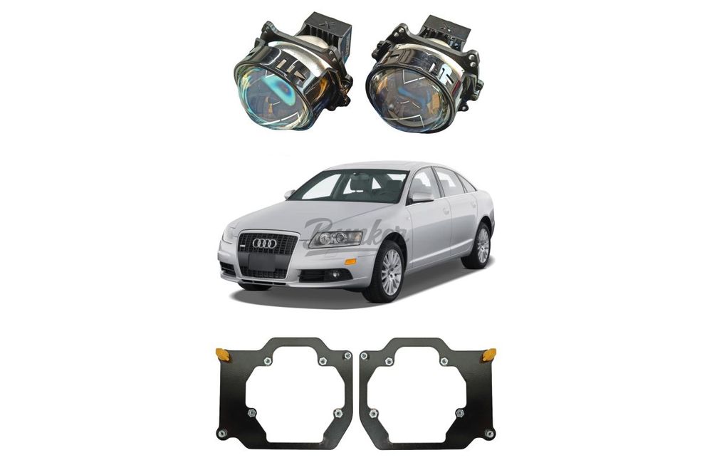 Комплект для замены штатных линз Audi A6 С6 2004-2011 Hella 2
