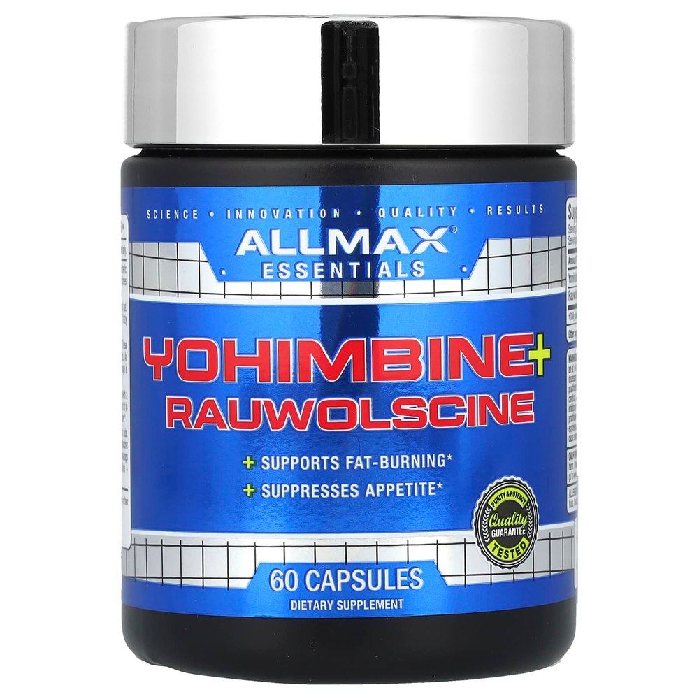 ALLMAX, Йохимбин + раувольсцин, 60 капсул
