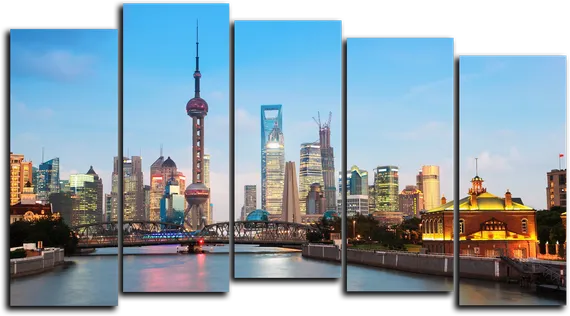 Модульная картина "Городской пейзаж"