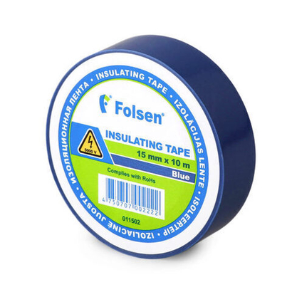 Изоляционная клейкая лента из ПВХ Folsen® 01260, 25ммХ20м, 120мкм