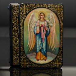 Шкатулка "Ангел" (Ручная роспись Палех)