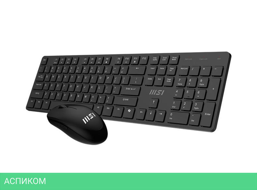 Набор периферии MSI Forge K200 Wireless Combo MS-8ZA4 черный (S11-43RU304-Y92)