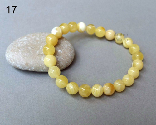 <раслет шары янтарные