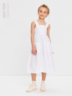 Сарафан из хлопка с бантом на спинке