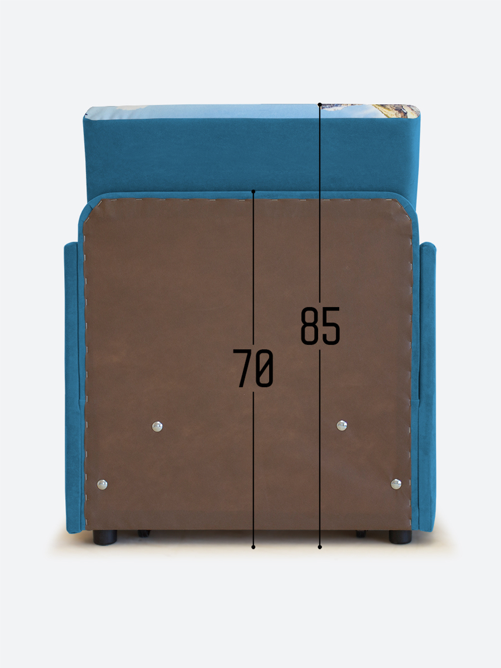 Кресло-кровать "Миник" с подлокотниками Dream Denim купон Пейзаж