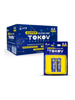 Элемент питания алкалиновый AA/LR6 (блист.2шт) TOKOV ELECTRIC TKE-ALS-LR6/B2