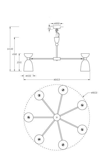 Подвесной светильник Maytoni MOD113PL-07W