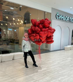 Охапка шаров сердец 35 шт №2692