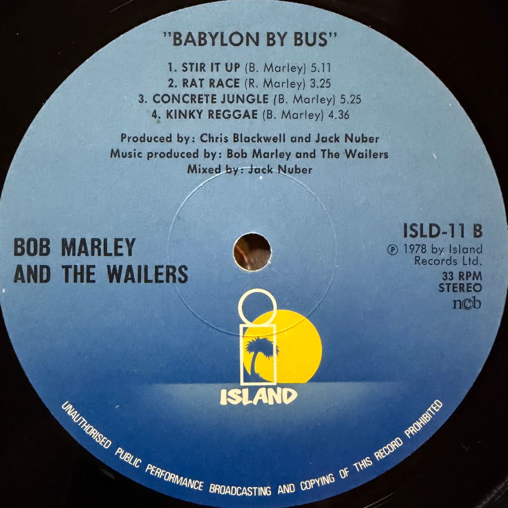 Bob Marley & The Wailers ‎– Babylon By Bus 2LP (Скандинавия 1978г.)Т