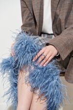 ЮБКА С ПЕРЬЯМИ СЕРЫЙ|БЕЖЕВЫЙ|ГОЛУБОЙ