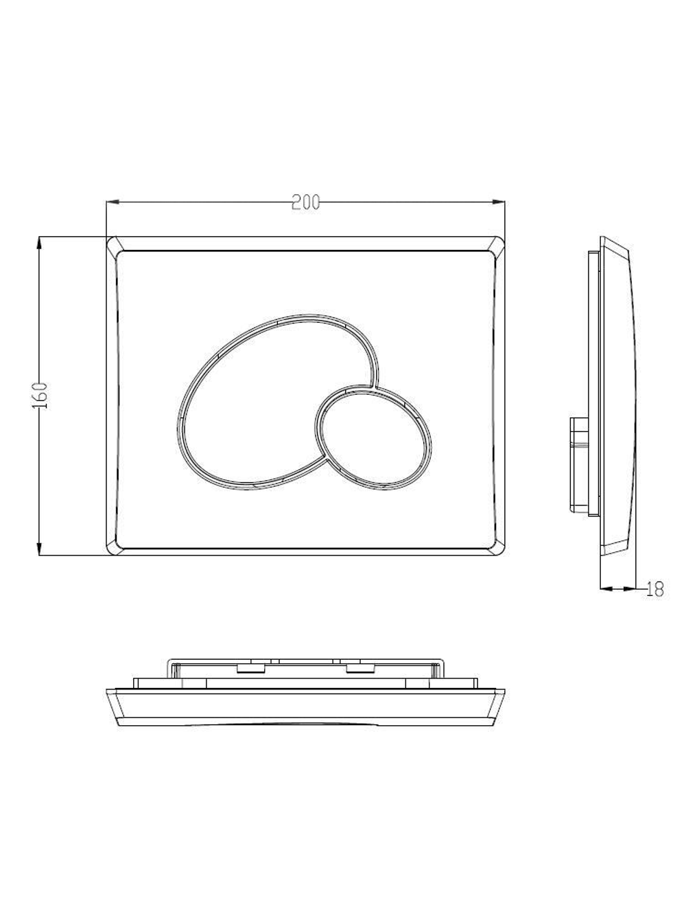 Кнопка черная матовая нажимная для инсталляции WeltWasser  WW MARBERG 410 RD MT-BL  10000010234  Круглая