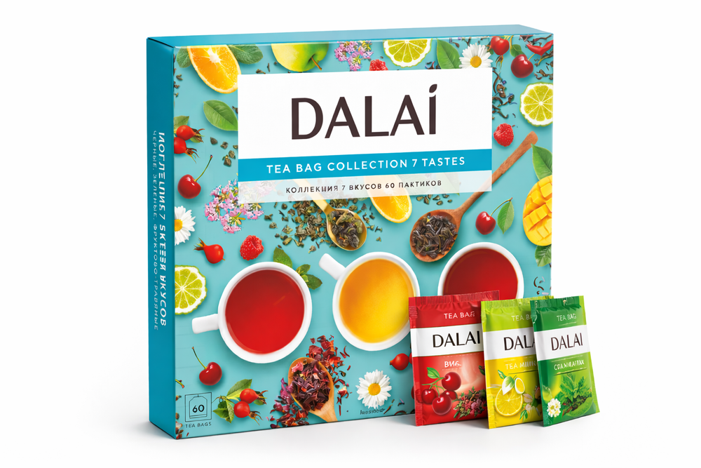 Чай в пакетиках Dalai Ассорти 7 вкусов