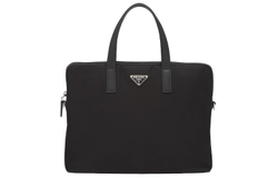 PRADA Saffiano Leather Briefcase, Handbag Men"s Black