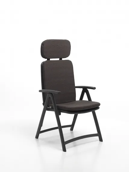 Стул пластиковый складной Acquamarina, антрацит