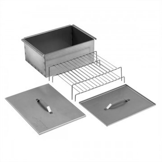 Коптильня двухъярусная Тонар с поддоном для сбора жира 380х280х170 (сталь 1,5 мм) (К-003)